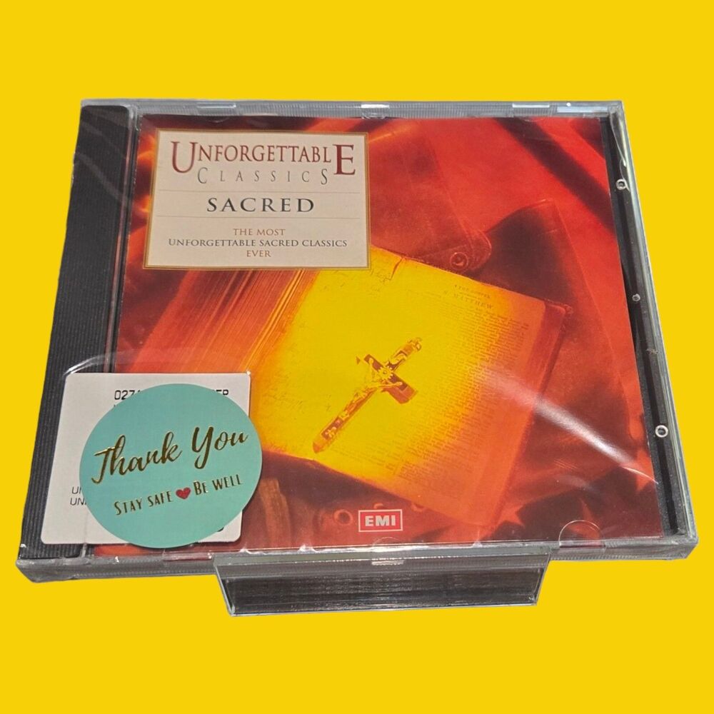 NEW Sealed 1997 Unforgettable Classics Sacred CD Small Crack Upper Edge of Case